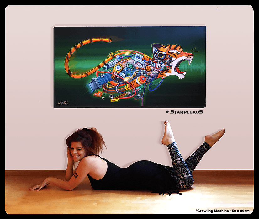 Growling Machine Canvas