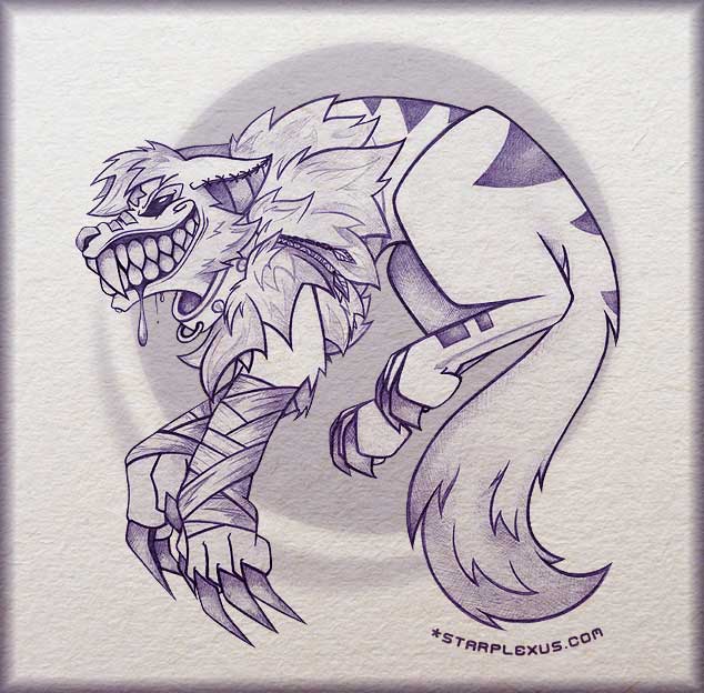 feral moon sketch