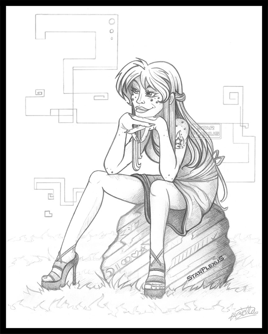 Waiting... Pencil Drawing